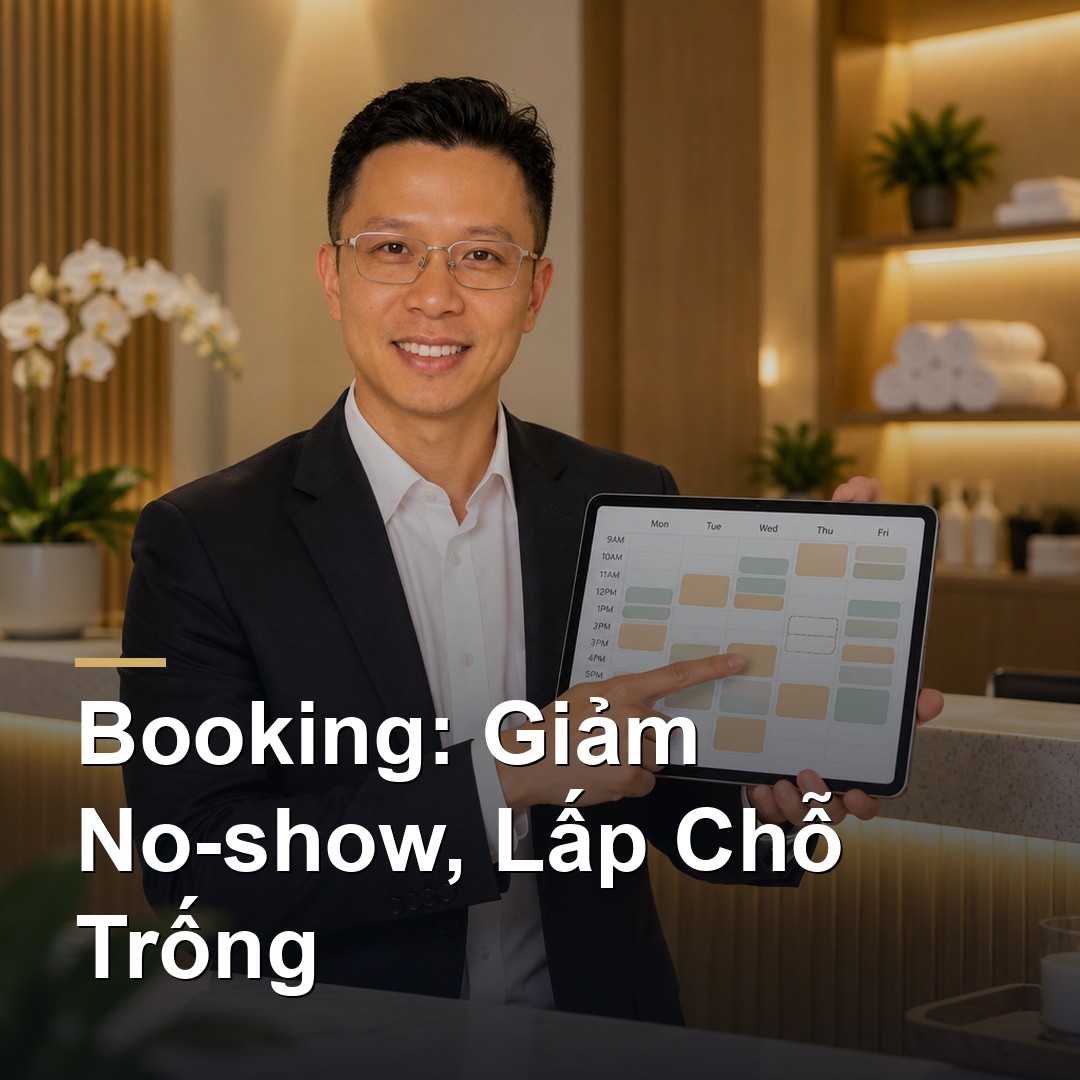 5.2: Booking không chỉ để đặt lịch, mà để giảm no-show và lấp chỗ trống